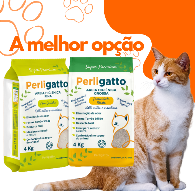 Areia Para Gato - PERLIGATTO